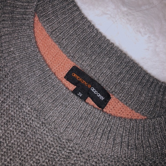 Chevron Pattern Cute Pink Sweater Plus Size 3X - Picture 4 of 4